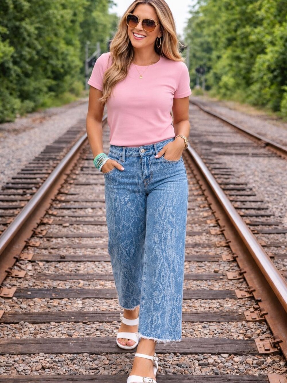 Judy Blue High Waist Ankle Wide Jeans